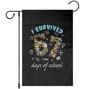 I Survived 67 Days of School Funny Six Seven Italian Brainrot Garden Flag TS10 Black Print Your Wear