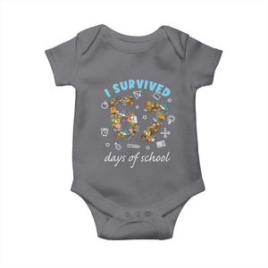 I Survived 67 Days of School Funny Six Seven Italian Brainrot Baby Onesie TS10 Charcoal Print Your Wear