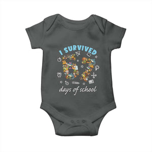 I Survived 67 Days of School Funny Six Seven Italian Brainrot Baby Onesie TS10 Dark Heather Print Your Wear