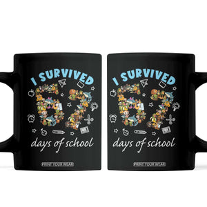 I Survived 67 Days of School Funny Six Seven Italian Brainrot Coffee Mug TS10 Black Print Your Wear