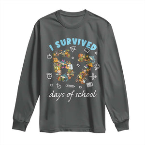 I Survived 67 Days of School Funny Six Seven Italian Brainrot Long Sleeve Shirt TS10 Dark Heather Print Your Wear