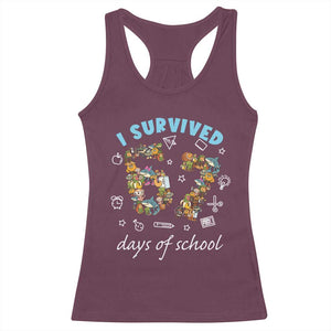 I Survived 67 Days of School Funny Six Seven Italian Brainrot Racerback Tank Top TS10 Maroon Print Your Wear