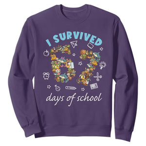 I Survived 67 Days of School Funny Six Seven Italian Brainrot Sweatshirt TS10 Purple Print Your Wear