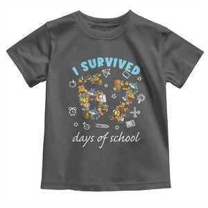 I Survived 67 Days of School Funny Six Seven Italian Brainrot Toddler T Shirt TS10 Dark Heather Print Your Wear