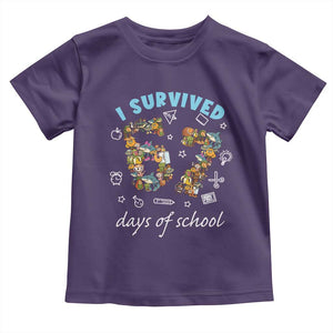 I Survived 67 Days of School Funny Six Seven Italian Brainrot Toddler T Shirt TS10 Purple Print Your Wear