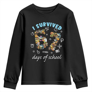 I Survived 67 Days of School Funny Six Seven Italian Brainrot Youth Sweatshirt TS10 Black Print Your Wear
