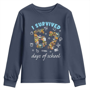 I Survived 67 Days of School Funny Six Seven Italian Brainrot Youth Sweatshirt TS10 Navy Print Your Wear