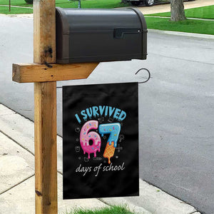 I Survived 67 Days of School Funny Six Seven Meme Garden Flag Baseball Ice Cream Dripping TS10 Print Your Wear