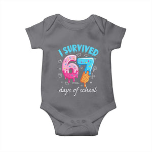 I Survived 67 Days of School Funny Six Seven Meme Baby Onesie Baseball Ice Cream Dripping TS10 Charcoal Print Your Wear