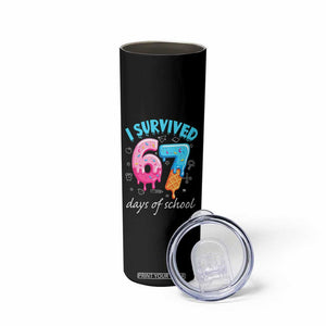 I Survived 67 Days of School Funny Six Seven Meme Skinny Tumbler Baseball Ice Cream Dripping TS10 Print Your Wear