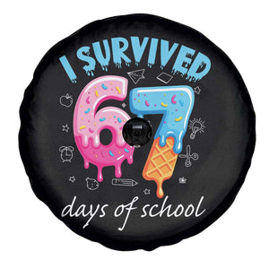 I Survived 67 Days of School Funny Six Seven Meme Spare Tire Cover Baseball Ice Cream Dripping TS10 Print Your Wear