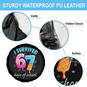 I Survived 67 Days of School Funny Six Seven Meme Spare Tire Cover Baseball Ice Cream Dripping TS10 Print Your Wear