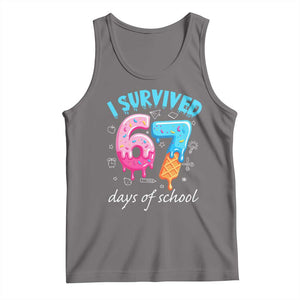 I Survived 67 Days of School Funny Six Seven Meme Tank Top Baseball Ice Cream Dripping TS10 Deep Heather Print Your Wear