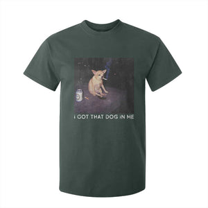 I Got That Dog In Me T Shirt For Kid Retro Funny Chihuahua Smoking Beer TS10 Dark Forest Green Print Your Wear