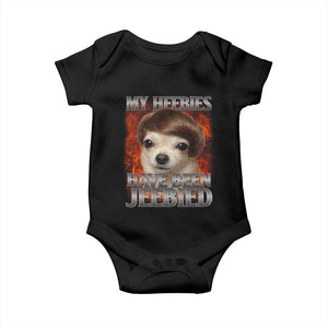 Chihuahua Funny Meme Baby Onesie My Heebies Have Been Jeebied Bootleg TS10 Black Print Your Wear