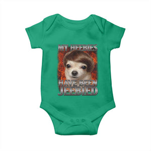 Chihuahua Funny Meme Baby Onesie My Heebies Have Been Jeebied Bootleg TS10 Irish Green Print Your Wear