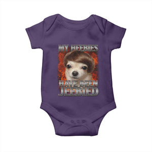 Chihuahua Funny Meme Baby Onesie My Heebies Have Been Jeebied Bootleg TS10 Purple Print Your Wear
