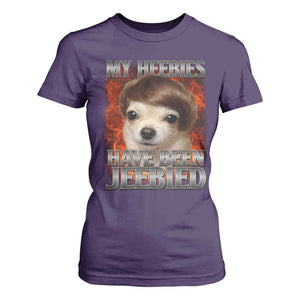 Chihuahua Funny Meme T Shirt For Women My Heebies Have Been Jeebied Bootleg TS10 Purple Print Your Wear