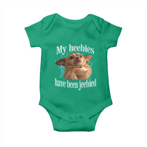 Funny Chihuahua Meme Baby Onesie My Heebies Have Been Jeebied Bootleg TS10 Irish Green Print Your Wear