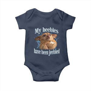 Funny Chihuahua Meme Baby Onesie My Heebies Have Been Jeebied Bootleg TS10 Navy Print Your Wear