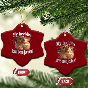 Funny Chihuahua Meme Ceramic Ornament My Heebies Have Been Jeebied Bootleg TS10 Print Your Wear
