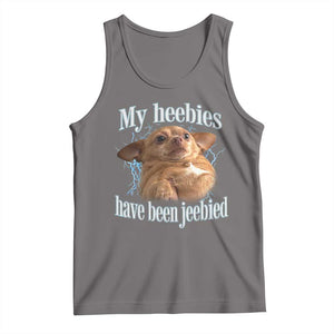 Funny Chihuahua Meme Tank Top My Heebies Have Been Jeebied Bootleg TS10 Deep Heather Print Your Wear