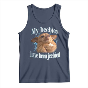 Funny Chihuahua Meme Tank Top My Heebies Have Been Jeebied Bootleg TS10 Navy Print Your Wear