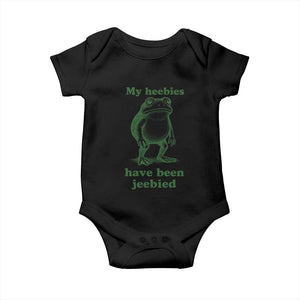 Funny Frog Baby Onesie My Heebies Have Been Jeebied Weirdcore Meme TS10 Black Print Your Wear
