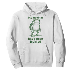 Funny Frog Hoodie My Heebies Have Been Jeebied Weirdcore Meme TS10 White Print Your Wear