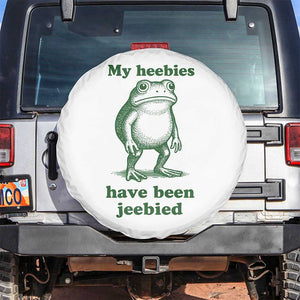 Funny Frog Spare Tire Cover My Heebies Have Been Jeebied Weirdcore Meme TS10 No hole White Print Your Wear