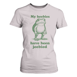 Funny Frog T Shirt For Women My Heebies Have Been Jeebied Weirdcore Meme TS10 Ice Gray Print Your Wear