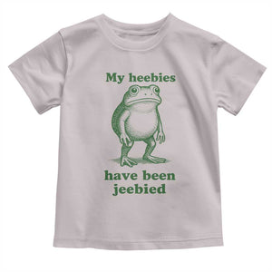 Funny Frog Toddler T Shirt My Heebies Have Been Jeebied Weirdcore Meme TS10 Ice Gray Print Your Wear