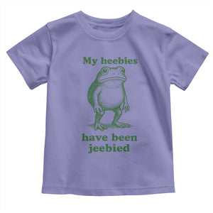 Funny Frog Toddler T Shirt My Heebies Have Been Jeebied Weirdcore Meme TS10 Violet Print Your Wear