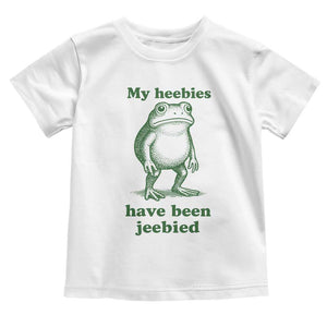 Funny Frog Toddler T Shirt My Heebies Have Been Jeebied Weirdcore Meme TS10 White Print Your Wear