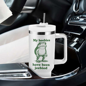 Funny Frog Tumbler With Handle My Heebies Have Been Jeebied Weirdcore Meme TS10 Print Your Wear