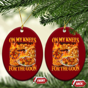 Funny Crab Rangoon Meme Ceramic Ornament Vintage 90s Style On My Knees Bootleg Graphic TS10 Print Your Wear