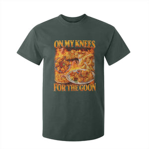 Funny Crab Rangoon Meme T Shirt For Kid Vintage 90s Style On My Knees Bootleg Graphic TS10 Dark Forest Green Print Your Wear