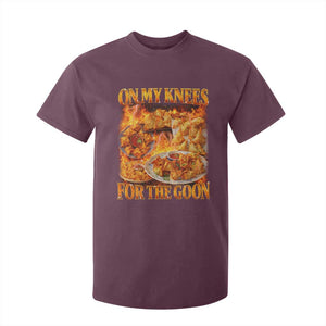 Funny Crab Rangoon Meme T Shirt For Kid Vintage 90s Style On My Knees Bootleg Graphic TS10 Maroon Print Your Wear
