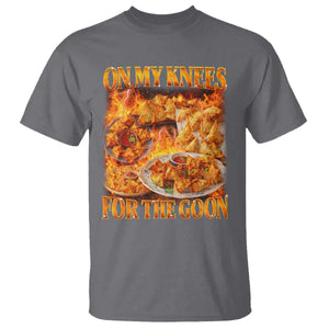 Funny Crab Rangoon Meme T Shirt Vintage 90s Style On My Knees Bootleg Graphic TS10 Charcoal Print Your Wear