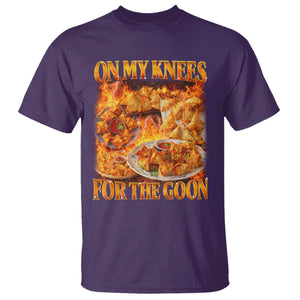 Funny Crab Rangoon Meme T Shirt Vintage 90s Style On My Knees Bootleg Graphic TS10 Purple Print Your Wear