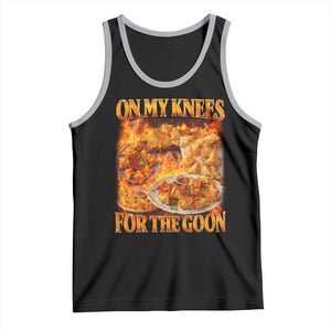 Funny Crab Rangoon Meme Tank Top Vintage 90s Style On My Knees Bootleg Graphic TS10 Black Athletic Heather Print Your Wear
