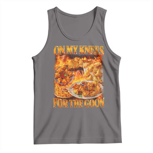 Funny Crab Rangoon Meme Tank Top Vintage 90s Style On My Knees Bootleg Graphic TS10 Deep Heather Print Your Wear