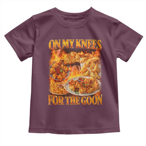 Funny Crab Rangoon Meme Toddler T Shirt Vintage 90s Style On My Knees Bootleg Graphic TS10 Maroon Print Your Wear