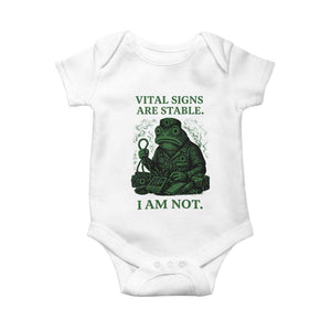 Frog Medic Baby Onesie Funny Animal EMT Emergency Health Workers TS10 White Print Your Wear