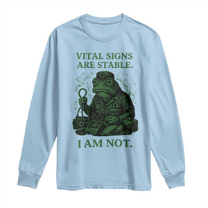 Frog Medic Long Sleeve Shirt Funny Animal EMT Emergency Health Workers TS10 Light Blue Print Your Wear