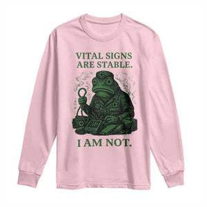 Frog Medic Long Sleeve Shirt Funny Animal EMT Emergency Health Workers TS10 Light Pink Print Your Wear