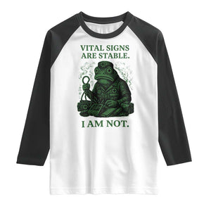 Frog Medic Raglan Shirt Funny Animal EMT Emergency Health Workers TS10 White Black Print Your Wear