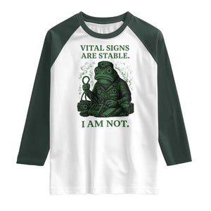 Frog Medic Raglan Shirt Funny Animal EMT Emergency Health Workers TS10 White Dark Forest Green Print Your Wear