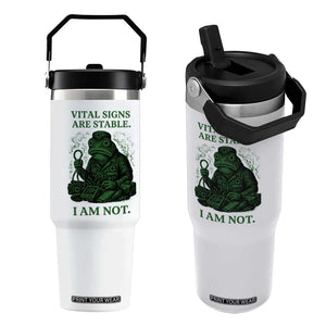 Frog Medic Flip Straw Tumbler Funny Animal EMT Emergency Health Workers TS10 One Size: 30 oz White Print Your Wear