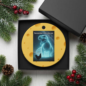 Remember Who You Are Ceramic Ornament Funny Evolution Joke Meme Chicken Dinosaur TS10 1pc Yellow Cheese Print Your Wear